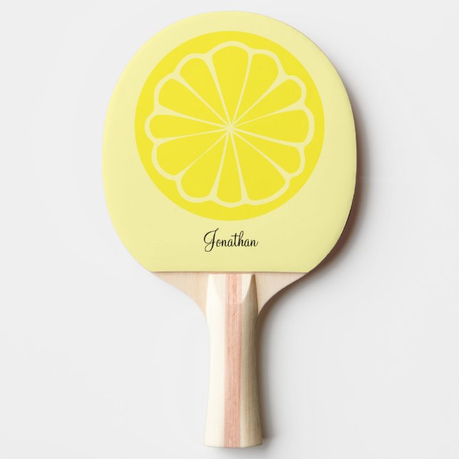 Spaß Cool Lemon Yellow Tischtennis Schläger (Vorderseite)