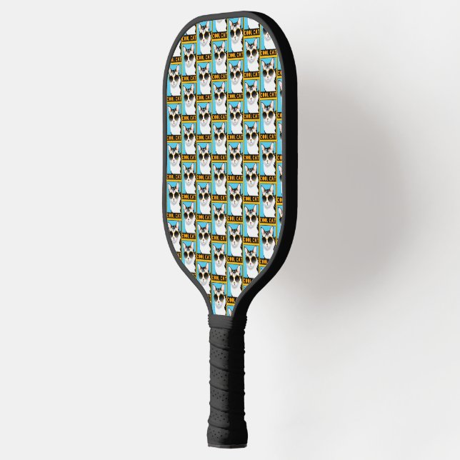 Spaß Coole Katze Pickleball Schläger (Links)