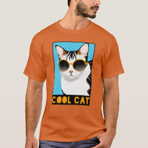 Spaß Coole Katze T-Shirt