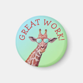 Spaß Coole Niedliche Giraffe Großer Job Quote Lehr Magnet