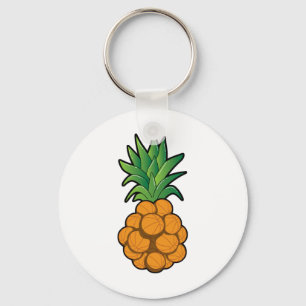 Spaß Cooles Ananas Design - Grafik - C Schlüsselanhänger