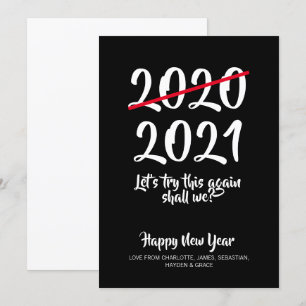 Spaß Corona Virus 2020 2021 Neujahr Feiertagskarte