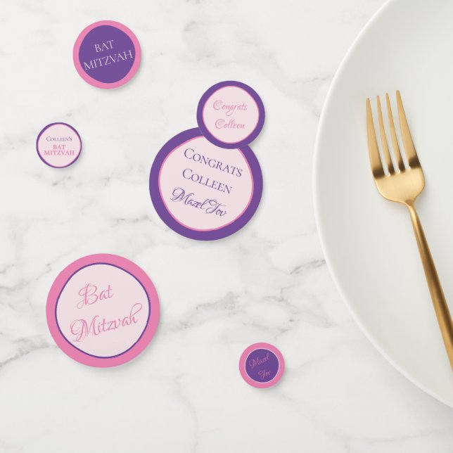 Spaß! Custom Bat Mitzvah Konfetti (Gruppe)