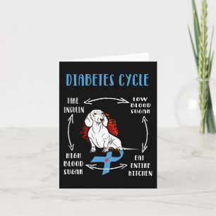 Spaß Dackel Diabetischer Lebenszyklus Diabetes Awa Karte