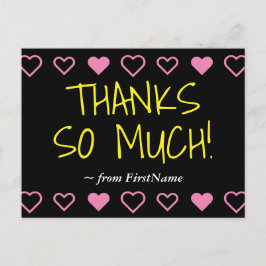 Spaß "DANKE SO VIEL!" + Herz Postkarte