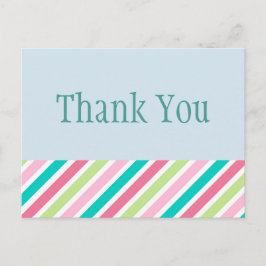 Spaß Danke Stripes Postkarte