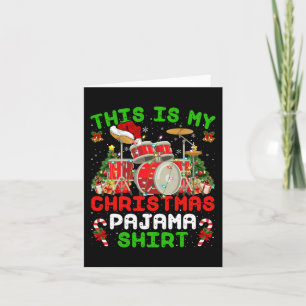 Spaß, das ist mein Weihnachts-Pajama-Trommel-Kit C Karte