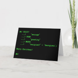 Spaß-Datenbank-Fragen-"frohe Weihnachten! " Feiertagskarte