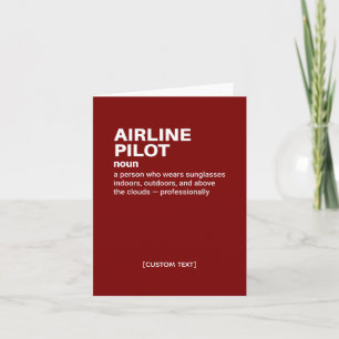 Spaß-Definitionskarte für den Luftfahrzeug-Pilot Karte