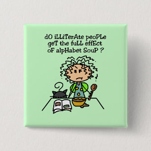 Spaß der Analphabeten Button