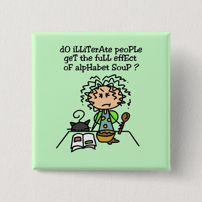 Spaß der Analphabeten Button (Vorderseite)
