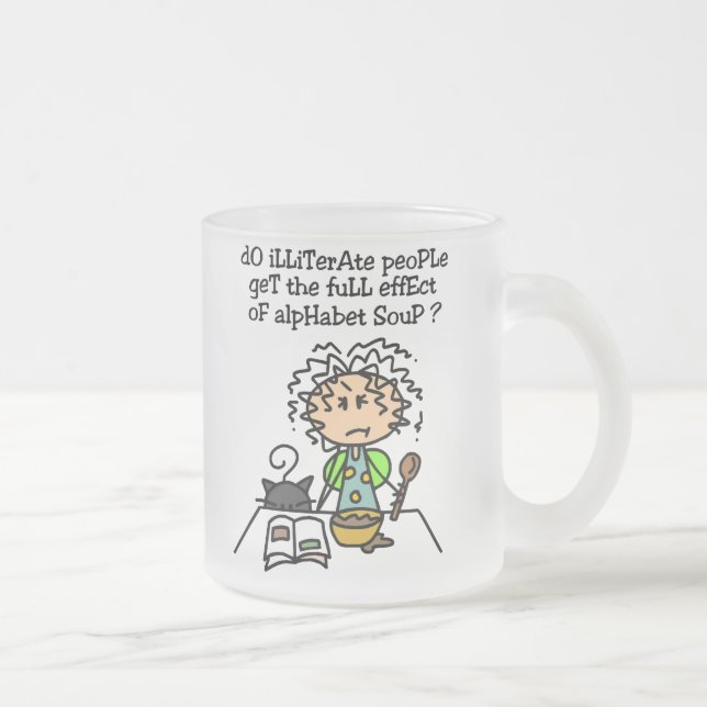 Spaß der Analphabeten Mattglastasse (Rechts)