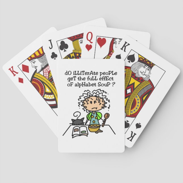 Spaß der Analphabeten Spielkarten (Rückseite)