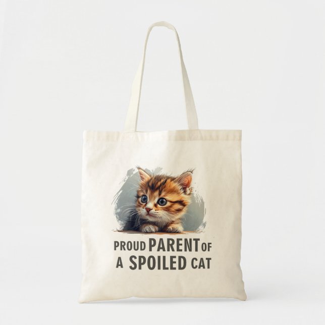 Spaß der Katze mit Stolz auf eine verdorbene Katze Tragetasche (Vorne)
