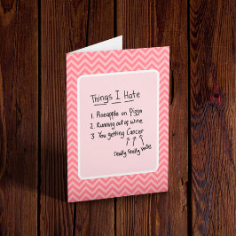 Spaß der Krebsdiagnose Karte