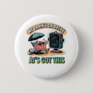 Spaß der künstlichen Intelligenz Button