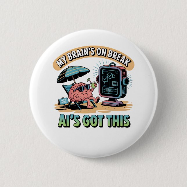 Spaß der künstlichen Intelligenz Button (Vorderseite)