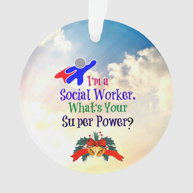 Spaß der Sozialarbeiter, Weihnachten Ornament (Vorderseite)