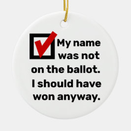 Spaß der Wahlen 2024 Keramik Ornament