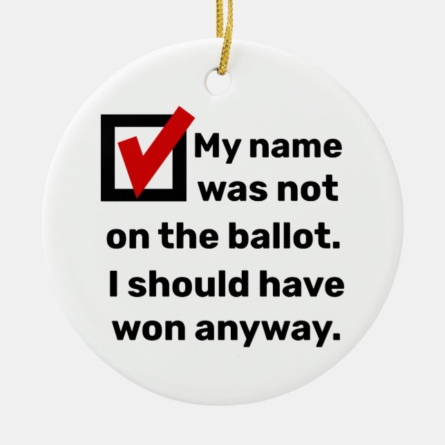 Spaß der Wahlen 2024 Keramik Ornament (Vorne)
