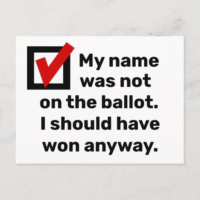 Spaß der Wahlen 2024 Postkarte (Vorderseite)