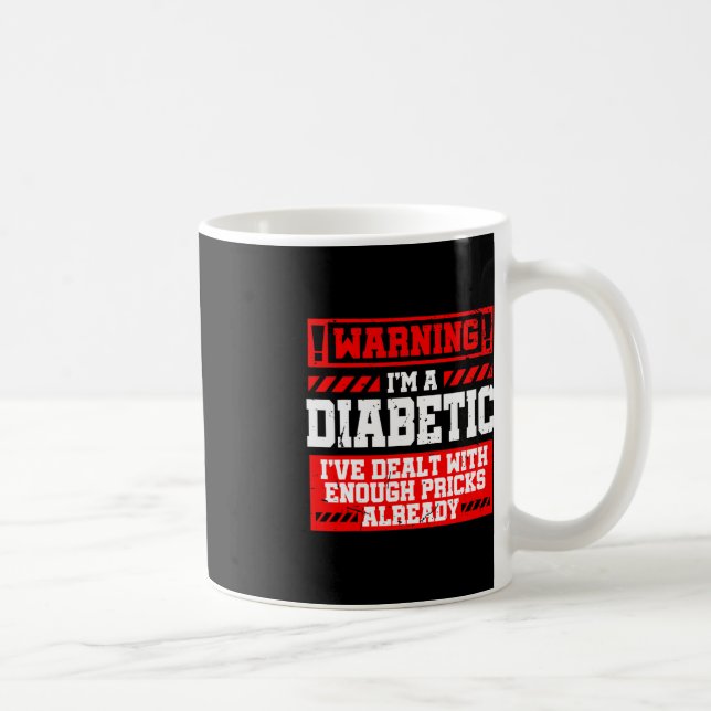 Spaß Diabetes Aufklärung Monat Pricks Diabetiker Kaffeetasse (Rechts)