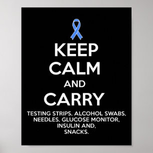 Spaß Diabetiker Behielt Ruhe Typ 1 Typ 2 Diabetes Poster
