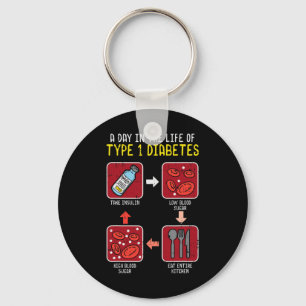 Spaß Diabetiker Typ 1 Lebenszyklus - Fun Diabetes  Schlüsselanhänger