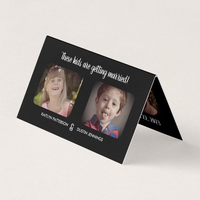 Spaß "Diese Kinder" Foto Save the Date Karte (Vorderseite)