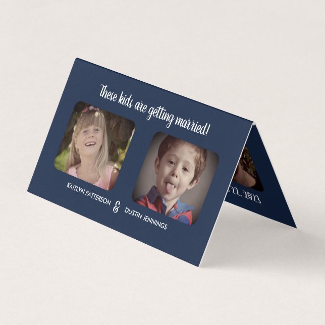 Spaß "Diese Kinder" Foto Save the Date Karte (Vorderseite)