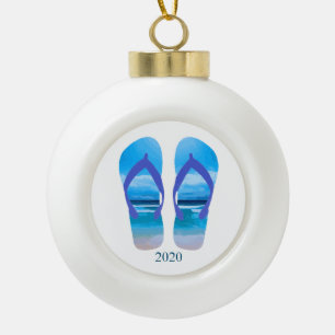 Spaß drehen Reinfall-Sommer-Strand-Kunst für Keramik Kugel-Ornament