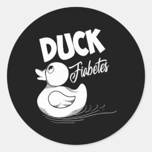 Spaß Duck Fiabetes Cool Diabetes Sensibilisierung Runder Aufkleber