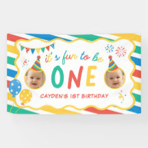Spaß, ein bunter Junge zum 1. Geburtstag zu sein