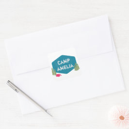 Spaß Einzigartiges Personalisiert Camp Geburtstags Quadratischer Aufkleber