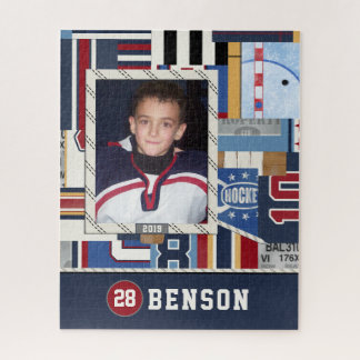Spaß-Eis-Hockey-Spieler-Foto
