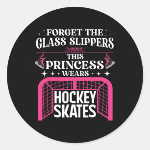 Spaß Eishockey-Art für Frauen Girls Eishockeyspiel Runder Aufkleber