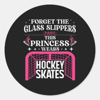 Spaß Eishockey-Art für Frauen Girls Eishockeyspiel Runder Aufkleber
