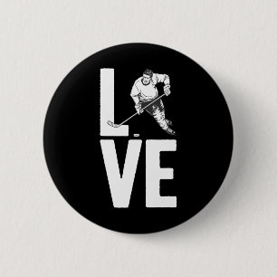Spaß Eishockey Art für Männer Frauen Sport Eishock Button