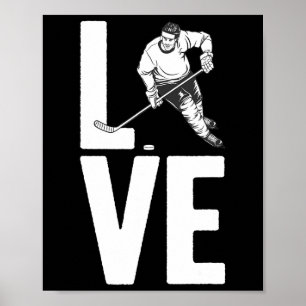 Spaß Eishockey Art für Männer Frauen Sport Eishock Poster