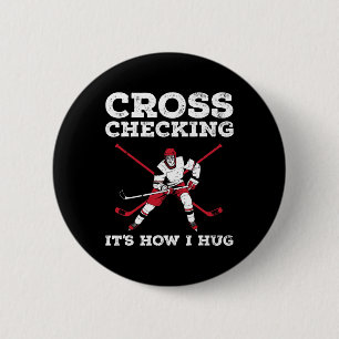 Spaß Eishockeykunst für Männer Frauen Eishockey Lo Button