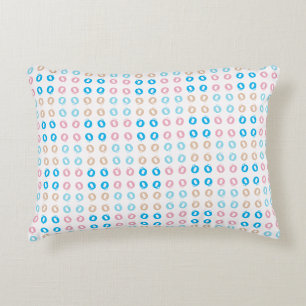 Spaß Elegant Mit Monogramm Pink Blue Kids Letting Dekokissen
