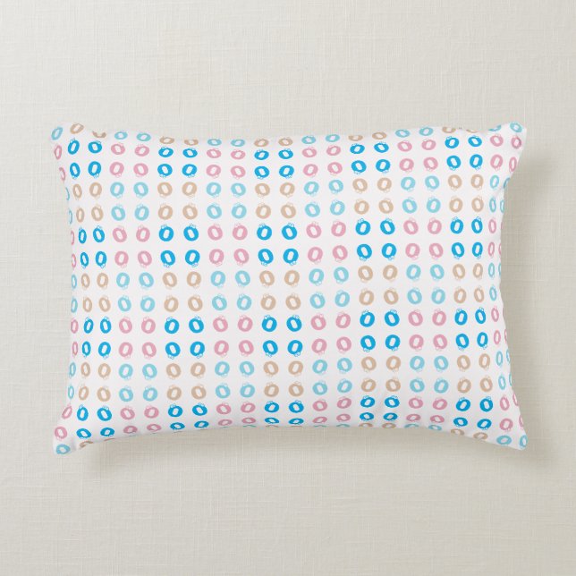 Spaß Elegant Mit Monogramm Pink Blue Kids Letting Dekokissen (Vorderseite)