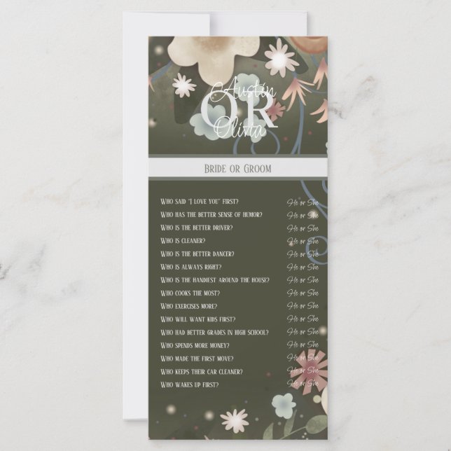 Spaß Elegante Blumen-Inspirivity Brie oder Groom (Vorderseite)