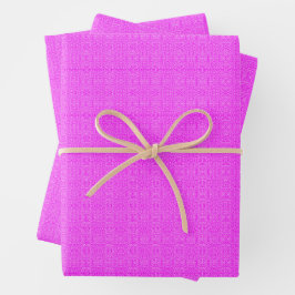 Spaß Elegantes Abstraktes Motiv Rosa Muster Geschenkpapier Set