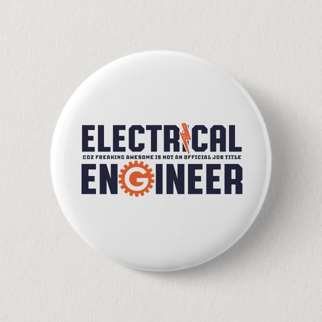 Spaß Elektrotechnik, Funny Engineer Button (Vorderseite)