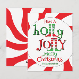 Spaß Elf Legs Holly Jolly Frohe Weihnachten! Feiertagskarte
