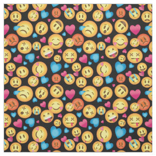 Spaß Emoji Druck-Gewebe Stoff