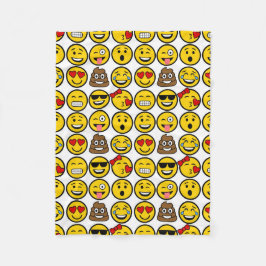Spaß Emoji Muster-Gefühl-Gesichter Fleecedecke