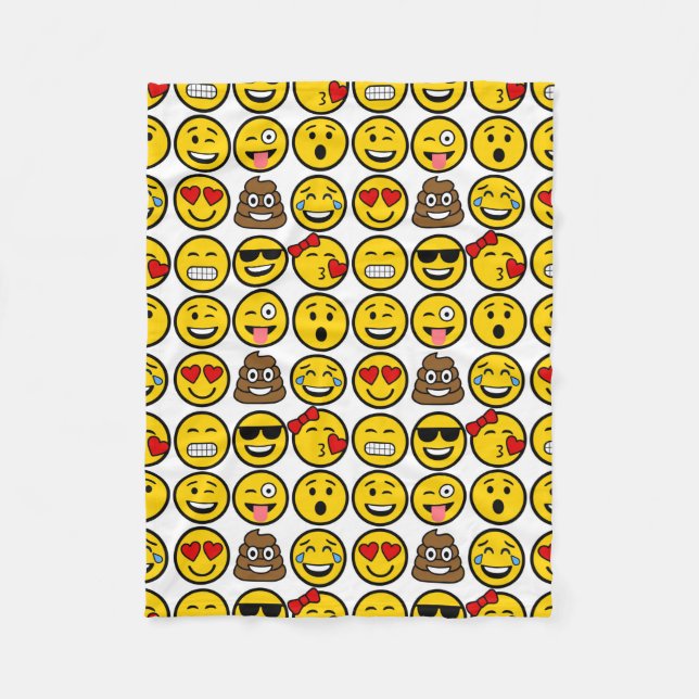 Spaß Emoji Muster-Gefühl-Gesichter Fleecedecke (Vorderseite)