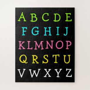 Spaß-englisches Alphabet beschriftet Puzzlespiel